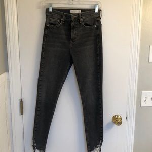 Topshop Jamie denim, size 28x32, dark gray wash